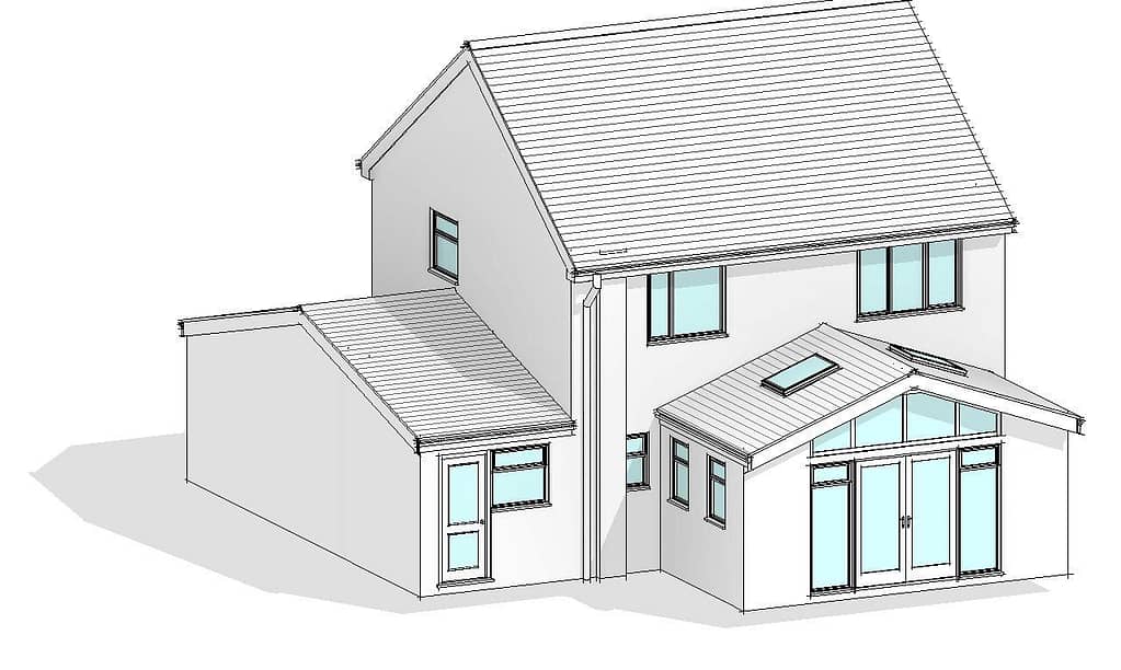 GROUND FLOOR REAR EXTENSION CULCHETH 3D
